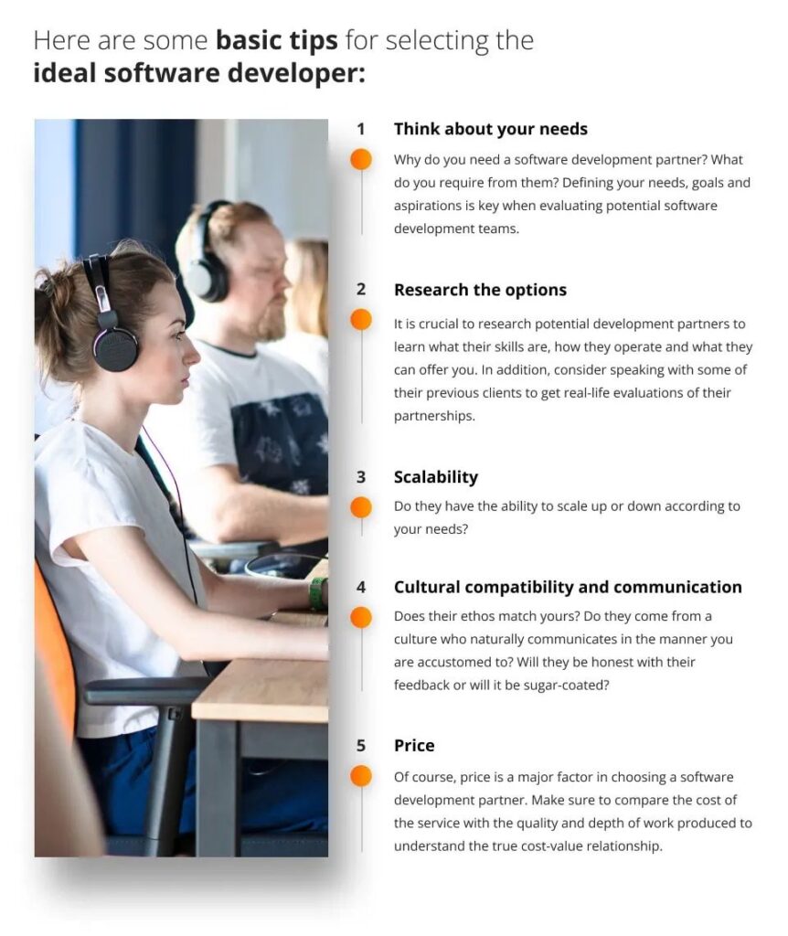 Top tips for choosing a software development company