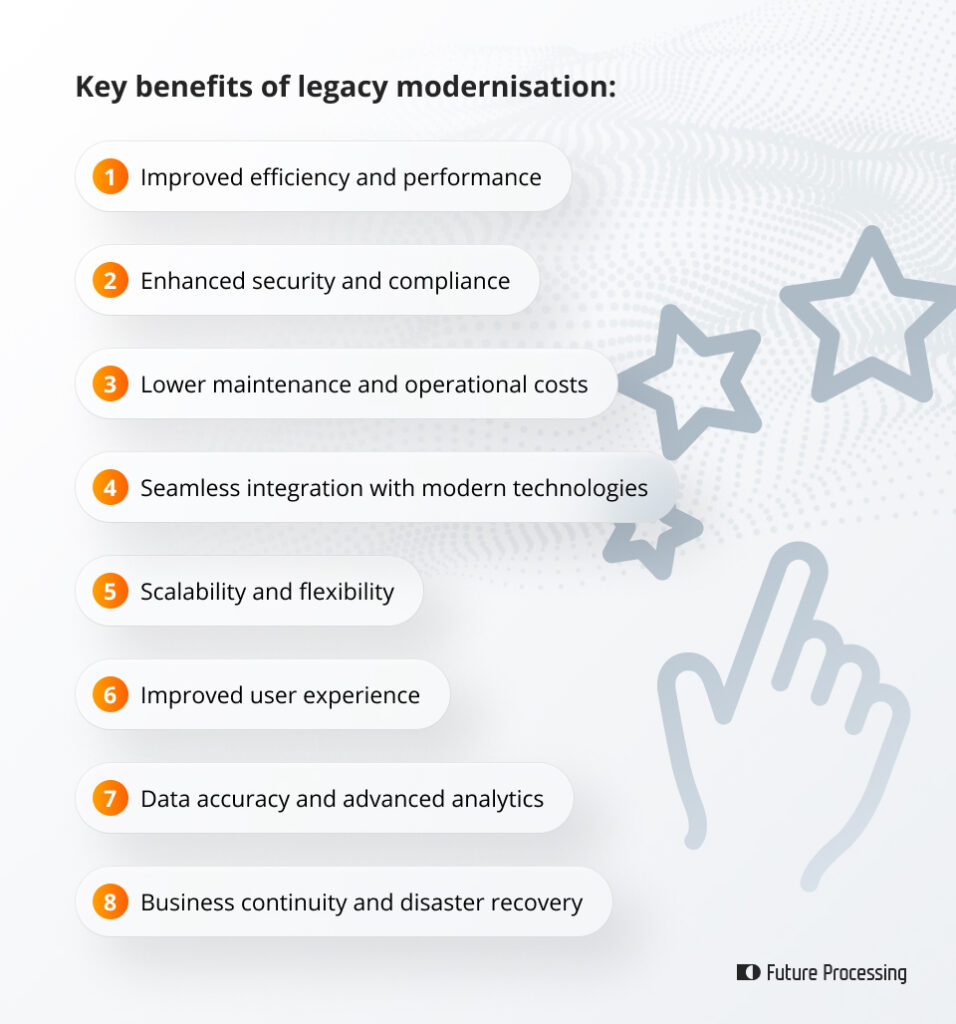 Key benefits of legacy modernisation